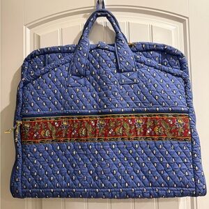 Vera Bradley Blue Quilted Garment Bag with Red Accents